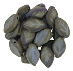 Czech Leaves 12/7mm : CZLEAF-21115 - Matte Iris Brown - 25 count