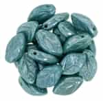 Czech Leaves 12/7mm : CZLEAF-L6315 - Luster Turquoise - 25 count