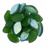 Czech Leaves 12/7mm : CZLEAF-MX5014 - Matte - Green Emerald AB - 25 count