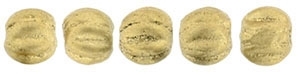 CZM3-K0171 - Melon Round 3mm : Matte - Metallic Flax - 25 Beads