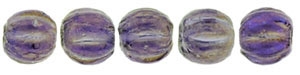 CZM3-LR2051 - Melon Round 3mm : Luster Iris - Tanzanite - 25 Count