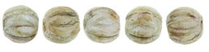 CZM3-P65455 - Melon Round 3mm : Opaque Ultra Luster - Green - 25 Count