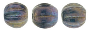 CZM5-15765 - Melon Round 5mm : Oxidized Bronze - 25 Beads