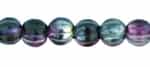 CZM5-16313 - Melon Round 5mm : Coated - Marea Purple/Jet - 25 Beads