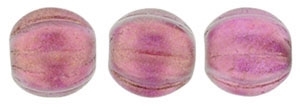CZM5-29260 - Melon Round 5mm : Halo - Madder Rose - 25 Beads