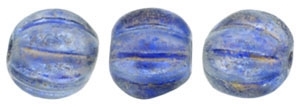 CZM5-29264 - Melon Round 5mm : Halo - Ultramarine - 25 Beads