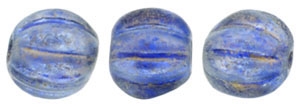 CZM5-29264 - Melon Round 5mm : Halo - Ultramarine - 25 Beads