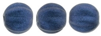 CZM5-79032 - Melon Round 5mm : Metallic Suede - Dark Blue - 25 Beads