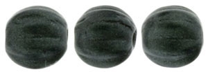 CZM5-79052 - Melon Round 5mm : Metallic Suede - Dark Forest - 25 Beads