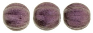 CZM5-79086 - Melon Round 5mm : Metallic Suede - Pink - 25 Beads