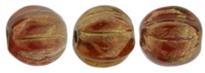 CZM5-B9004 - Melon Round 5mm : Sunset Maple - 25 Beads