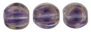 CZM5-LR2051 - Melon Round 5mm : Luster Iris - Tanzanite - 25 Beads