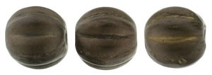 CZM5-M14415 - Melon Round 5mm : Matte - Dark Bronze - 25 Beads