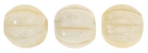 CZM5-P14413 - Melon Round 5mm : Opaque - Luster Champagne - 25 Beads