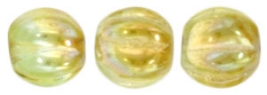 CZM5-Z5080 - Melon Round 5mm : Chrysolite - Celsian - 25 Beads