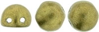 CZMCAB-04B08 - CzechMates Cabochon 7mm : ColorTrends: Satureated Metallic Golden Lime - 12 Count