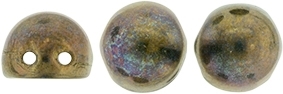 CZMCAB-15765 - CzechMates Cabochon 7mm : Oxidized Bronze - 12 Count