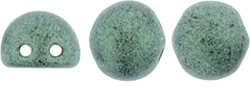 CZMCAB-79051 - CzechMates Cabochon 7mm : Metallic Suede - Light Green - 12 Count