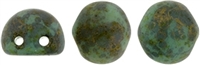 CZMCAB-CT6313 - CzechMates Cabochon 7mm : Turquoise - Copper Picasso - 12 Count