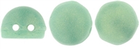 CZMCAB-MSG6313 - CzechMates Cabochon 7mm : Sueded Gold Turquoise - 12 Count