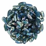 CZMD-Z3005 - Czech Mini Dagger Beads 2.5/6 : Sapphire - Celsian - 25 Count