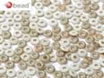 CZO-03000-22571 - Czech O Beads - 1x4mm - 4 Grams - approx 136 beads - Chalk White Celsian Matted