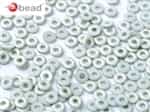 CZO-03000-27071 - Czech O Beads - 1x4mm - 4 Grams - approx 136 beads - Chalk White Labrador Matted