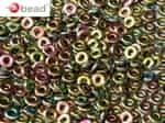 CZO-23980-28100 - Czech O Beads - 1x4mm - 4 Grams - approx 136 beads - Jet Vitrail Full