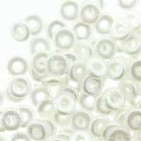 [ OR ] CZO-25001 - Czech O Beads - 1x4mm - 4 Grams - approx 136 beads - Pastel White