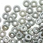 CZO-25028 - Czech O Beads - 1x4mm - 4 Grams - approx 136 beads - Pastel Light Grey/Silver