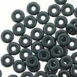 CZO-25037 - Czech O Beads - 1x4mm - 4 Grams - approx 136 beads - Pastel Dark Grey/Hematite