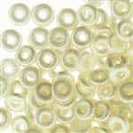 CZO-25110 - Czech O Beads - 1x4mm - 4 Grams - approx 136 beads - Pastel Ligth Cream/Off White