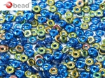 CZO-30050-28101 - Czech O Beads - 1x4mm - 4 Grams - approx 136 beads - Sappire Vitrail