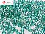 CZO-50730-28701 - Czech O Beads - 1x4mm - 4 Grams - approx 136 beads - Emerald AB