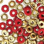 CZO-93200-26441 - Czech O Beads - 1x4mm - 4 Grams - approx 136 beads - Opaque Red Amber