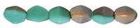 CZPB-AM6313  - Pinch Beads 5/3mm : Matte - Apollo Turquoise - 25 Beads
