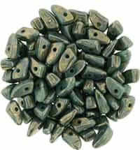 CZPRG-BT6315 - Prong 3/6mm : Persian Turquoise - Bronze Picasso - 25 Count