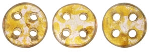 CZQL-65491 - CzechMates QuadraLentil : Luster Rose/Gold Topaz - 25 Count