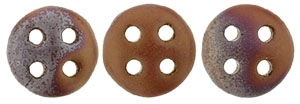 CZQL-M15775 - CzechMates QuadraLentil : Matte - Oxidized Bronze Opaque Red - 25 Count