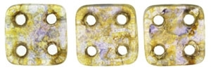 CZQT-15695 - CzechMates QuadraTile : Luster - Transparent Gold/Smoky Topaz - 25 Count