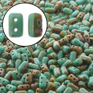 CZR-DP63132 - Rulla 3/5mm : Duets Green Turquoise Dark Travertine - 8 Grams