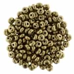 CZR3MM-90215 - Czech Rondelle 3mm : Bronze - 25 Beads