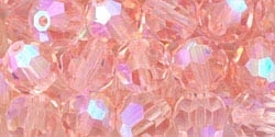 Machine Cut 4mm Round Crystals : CZRC4-X7050 - French Rose AB - 25 count