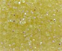 Machine Cut 4mm Round Crystals : CZRC4-X8010 - Jonquil AB - 25 count