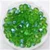 Machine Cut 6mm Round Crystals : CZRC6-X5052 - Peridot AB - 4 count