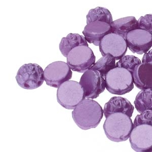 CZRCAB-25012 - Czech Rosetta 2-hole Cabochon 6mm - Pastel Lilac - 12 Count