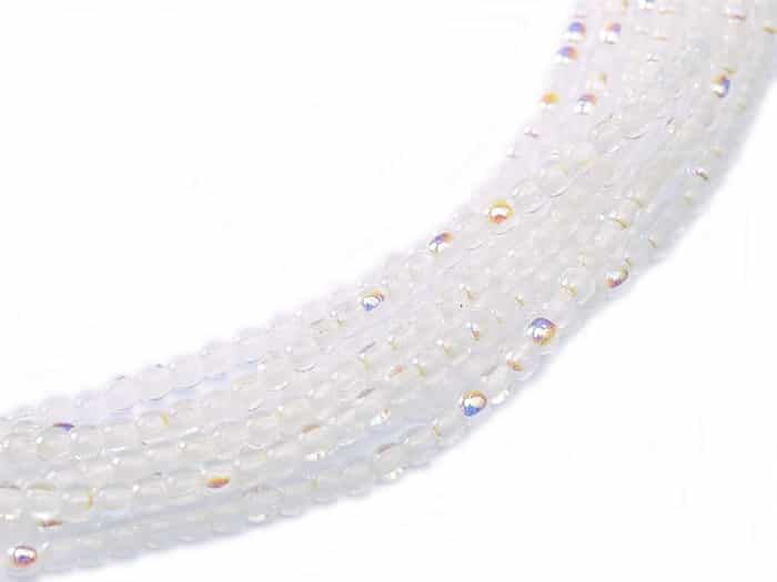 Czech Round Beads 2mm: CZRD2-00030-28701 - Crystal AB - 25 Count