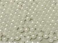 Czech Round Beads 2mm: CZRD2-02010-25001 -  Alabaster Pastel White - 25 Count