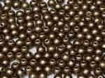Czech Round Beads 2mm: CZRD2-02010-25005 -  Alabaster Pastel Lt.Brown - 25 Count
