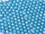 Czech Round Beads 2mm: CZRD2-02010-25020 -  Alabaster Pastel Turquoise - 25 Count